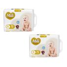 Kit C2 Fralda Giga Love & Care Premium G C72 - Mili