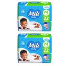 Kit C2 Fralda Infantil Jumbinho M C/22 - Mili