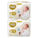 Kit C2 Fralda Recém Nascido Mili Love & Care Premium Mili