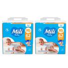 Kit C2 Fralda Ultra Seca Baby Giga XG C62 Mili