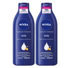 Kit C2 Loção Corporal Hidratante Milk pele Seca 400ml -Nivea