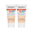 Kit C2 Protetor Ácido Hialurônico Bege Claro FPS70 Helioderm
