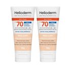 Kit C2 Protetor Ácido Hialurônico Bege Claro FPS70 Helioderm