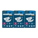 Kit C3 Fralda Adulto Tam M Comfort Descartável - Higifral