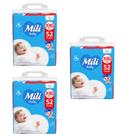 Kit C3 Fralda Baby Giga XXG 52 unidades Mili