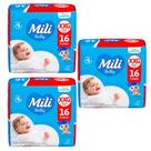 Kit C3 Fralda Descartável Tam XXG Jumbinho - Mili Baby