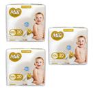 Kit C3 Fralda Love & Care Jumbo XXG C/20 - Mili