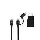 Kit Cab 2 Em 1 Typec/Type C+Lightning Tomada Usb+Usb-C Cg207