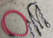 Kit Cabeçada Argolada + Rédea Biqueira Arg Aluminio para Mula Burros Éguas
