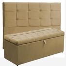 Kit Cabeceira Ana Luisa+ Calçadeira Itália King 195 CM Suede Cappucino - D A Decor Kit Cabeceira Ana Luisa+ Calçadeira Itália King 195 CM Suede Cappucino - D A Decor