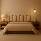 Kit Cabeceira Aura Estofada Autocolante com Borda em MDF para Cama Solteiro Box Queen King Kit Cabeceira Aura Estofada Autocolante com Borda em MDF para Cama Solteiro Box Queen King