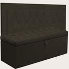 Kit Cabeceira Bianca + Calçadeira Itália Solteiro 90 CM Suede Marrom - D A Decor