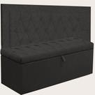 Kit Cabeceira Bianca + Calçadeira Itália Solteiro 90 CM Suede Preto - D A Decor