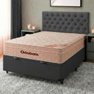 Kit Cabeceira + Cama Box Bau + Colchão Casal Molas Ensacadas Airtech Ortobom