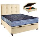 Kit Cabeceira + Cama Box Bau + Colchão Casal Molas Ensacadas Petrus Paropas