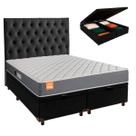 Kit Cabeceira + Cama Box Bau + Colchão Queen D23 Pro Inducol