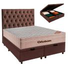 Kit Cabeceira + Cama Box Bau + Colchão Queen Molas Ensacadas Airtech Ortobom