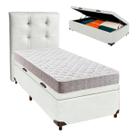 Kit Cabeceira + Cama Box Bau + Colchão Solteiro D23 D23 Inducol