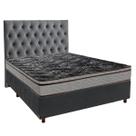 Kit Cabeceira + Cama Box + Colchão Casal D28 Conforto Paropas