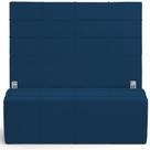 Kit Cabeceira Cama Box King 195cm com Calçadeira Roma W01 Suede Azul Marinho - Lyam