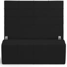Kit Cabeceira Cama Box Queen 160cm Com Calçadeira Roma W01 Suede Preto - Lyam