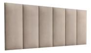 Kit Cabeceira Casal Cama Box 140x45 7 Módulos 20x45 Cor Bege Kit Cabeceira Casal Cama Box 140x45 7 Módulos 20x45 Cor Bege