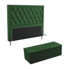 Kit Cabeceira Centaurus 140 Para Cama de Casal e Calçadeira Sagitarius Sued Verde Aradecor Kit Cabeceira Centaurus 140 Para Cama de Casal e Calçadeira Sagitarius Sued Verde Aradecor