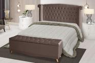 Kit Cabeceira De Cama Box e Calçadeira Baú Malibu Casal 140 cm Suede Rosê Eli Móveis Kit Cabeceira De Cama Box e Calçadeira Baú Malibu Casal 140 cm Suede Rosê Eli Móveis