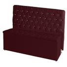 Kit Cabeceira De Cama Box e Calçadeira Baú Paris Casal 140 cm 140 x 126 Capitonê material sintético Bordo Eli Móveis