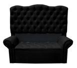 Kit Cabeceira e Recamier Baú Aurora Para Cama Box Casal King 1.95 - Suede Bege