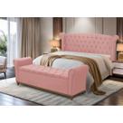 Kit Cabeceira Estofada e Recamier Baú Cama Box King Grécia Kit Cabeceira Estofada e Recamier Baú Cama Box King Grécia