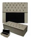 Kit cabeceira lady mais calçadeira 160cm suede bege