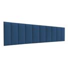 Kit Cabeceira Modular 8 Unidades 60cmx20cm Cama Queen Size em Veludo Vertical Auto Adesiva