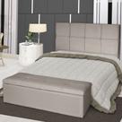 Kit Cabeceira para Cama Box Casal Queen e Baú Recamier 160cm Estofado - Mafer