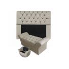 Kit Cabeceira Queen Lady 160 cm Mais Calçadeira Veneza 160 cm Suede Bege Kit Cabeceira Queen Lady 160 cm Mais Calçadeira Veneza 160 cm Suede Bege