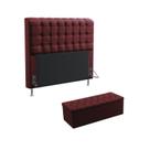 Kit Cabeceira Rana 160 Para Cama Queen e Calçadeira Sagitarius Sued Bordô Aradecor Kit Cabeceira Rana 160 Para Cama Queen e Calçadeira Sagitarius Sued Bordô Aradecor
