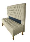 Kit Cabeceira + Recamier Baú Iza De Decoração Para Quarto Tamanho Super King 198Cm - Suede - Sv Decor