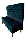 Kit Cabeceira + Recamier Baú Iza De Decoração Para Quarto Tamanho Super King 198Cm - Suede - Sv Decor