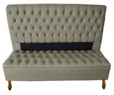 Kit Cabeceira + Recamier Baú Iza De Decoração Para Quarto Tamanho Super King 198Cm - Suede - Sv Decor