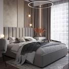 Kit Cabeceiras Adesivas de Cama Box Grande Casal Queen King Cerquinha Estofada Modulada Macia Várias Cores 60x20