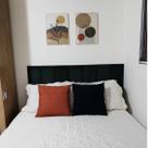 Kit Cabeceiras Adesivas de Cama Box Grande Casal Queen King Cerquinha Estofada Modulada Macia Várias Cores 60x20