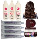 Kit Cabelos Castanhos 250g + 4 Tinta e 1 Ox1l Kit Cabelos Castanhos 250g + 4 Tinta e 1 Ox1l