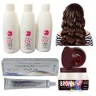 Kit Cabelos Castanhos 250g + Tinta C/ Ox 90ml Kit Cabelos Castanhos 250g + Tinta C/ Ox 90ml