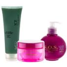 Kit Cabelos Mistos Ressecados Shampoo Masque Leave-in Kit Cabelos Mistos Ressecados Shampoo Masque Leave-in