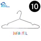 Kit Cabide Infantil em Aço Cromado Ideal para Roupas de Crianças