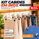 Kit Cabide Para Roupas Cromado Com Presilhas Calca Saia ou Bermuda Cabideiro Arara de Roupas Kit Cabide Para Roupas Cromado Com Presilhas Calca Saia ou Bermuda Cabideiro Arara de Roupas