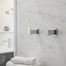 Kit Cabide Para Toalha Banheiro Lavabo gancho 2 Unidades Aço Inox 304 Q-C1-2 Toalheiros Ganchos
