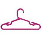 Kit Cabide Plástico Cavado Adulto Rosa 40cm