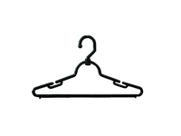 Kit Cabide Plástico Cavado Giratório Preto 39Cm (008548)