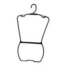 Kit Cabide Plástico Silueta Adulto Preto 78 x 40 Cm Kit:10 Pçs